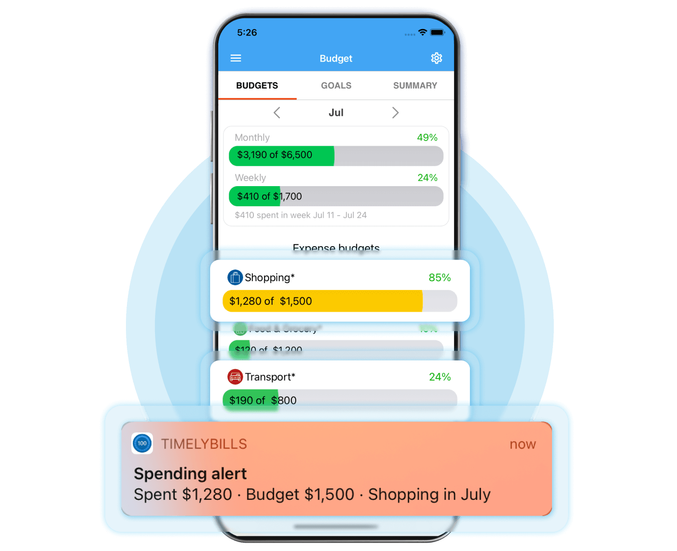 Bills Reminder app Budget Organizer and Money Tracker App